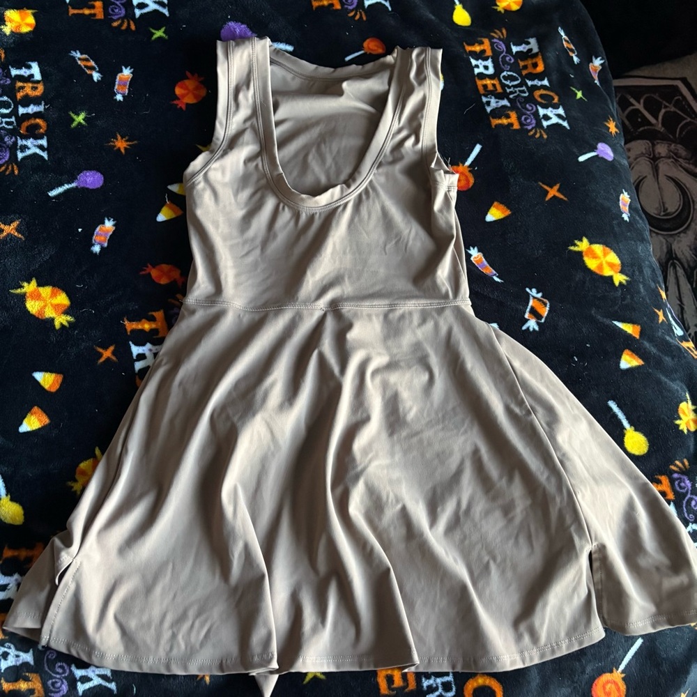 Brown Body Suit Skort Dress